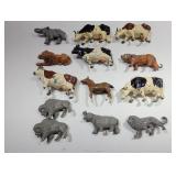 (13) Vintage Metal Farm Animals