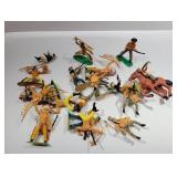 Vintage Cowboys & Indians Plastic Figures