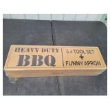 NEW BBQ Tool Set & Funny Apron