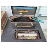 Metal Toolbox w/ Wrenches, Pliers & More