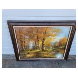 Autumn Forest Landscape Oil Painting