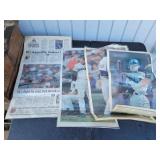 (4) Seattle Mariners Laminated Newspapers