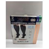 Copper Fit 2-Pack Knee Sleeve, Size: L/XL