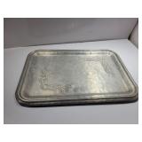 Vintage Hammered Aluminum Tray