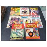(8) Assorted Vintage MAD Magazines