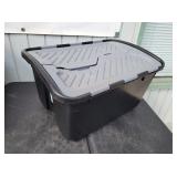 12-Gallon Plastic Flip Top Storage Tote