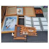 (7) Assorted Picture Frames & (2) Wall Art Pieces
