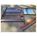 Vintage Quality Queen Size Bed Frame Set w/ Mirror