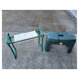 Garden Kneeler & Plastic Garden Stool