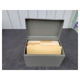 Vintage Metal Index Card File Box