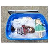 Box of Assorted Porcelain Dolls