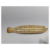Vintage Scrimshaw Fish Cribbage Board