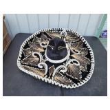 Vintage Salazar Pigalle Black & Gold Sombrero