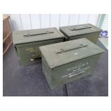 (3) Metal Ammo Cans