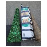 (3) Assorted Artificial Christmas Trees