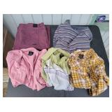 (4) PRANA Large Shirts & (1) PRANA Size 34 Pants