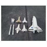 (8) Metal Nasa Rockets