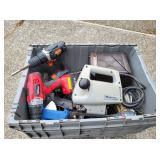 Box of Power Tools, Hand Tools & More