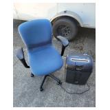 Fellowes Paper Shredder & Office Chair