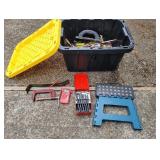 Step Stool, Drill Bits, Crowbar & Other Tools