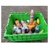 Box of Assorted Shop Chemicals
