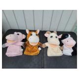 (4) Assorted Plush Hand Puppets