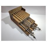 Drill Storage Bit Box with Assorted Auger Bits