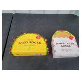 NEW Hamburger & Taco Themed Socks