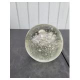 Clear Glass Round Ball Paperweight