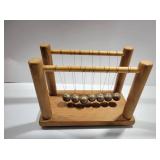 Vintage Wood and Steel Ball Newton's Cradle