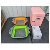 Frigidaire Fridge, (2) Strainers & Travel Mug