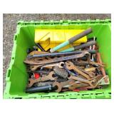 Box of Assorted Wrenches & Other Hand Tools