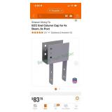 End column cap for 4x beam and 6x post