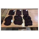 Red & Black Loop Scarves