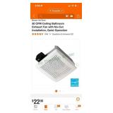 Bath ventilation fan and duct fan