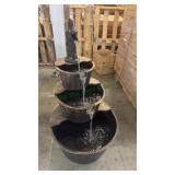 40in Outdoor 3 Tier Waterfall Fountain