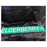 ELDERBERRY DR STREET SIGN 36 X 6 ALUMINUM