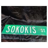 VINTAGE STREET SIGN / SOKOKIS ST
