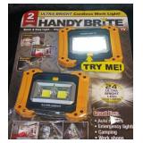 2 PACK NEW HANDY BRITE CORDLESS WORK LIGHT