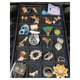EARRINGS / PINS / & MISC PIECES of JEWELRY