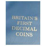 BRITAIN'S FIRST DECIMAL COINS / BLUE WALLETS / 2
