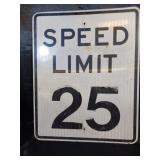 SPEED LIMIT 25 SIGN