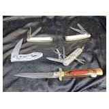 5 FOLDING POCKET KNIVES