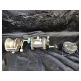 3 VINTAGE FISHING REELS PENN,  SHAKESPEARE