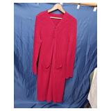 LONG RED SWEATER - DUSTER