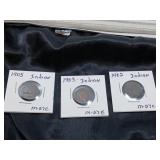 ANTIQUE US COINS / INDIAN HEAD PENNY / 3 PCS