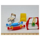 VINTAGE RENWAL PLAYGROUND DOLLHOUSE TOYS +