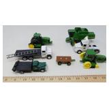 7 PCS ERTL JOHN DEERE MODEL TRACTORS & TRUCKS