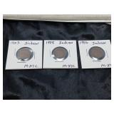 ANTIQUE INDIAN HEAD PENNIES / 3 PCS