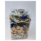 JEWELRY JUG / FILLED WITH JEWELRY ITEMS